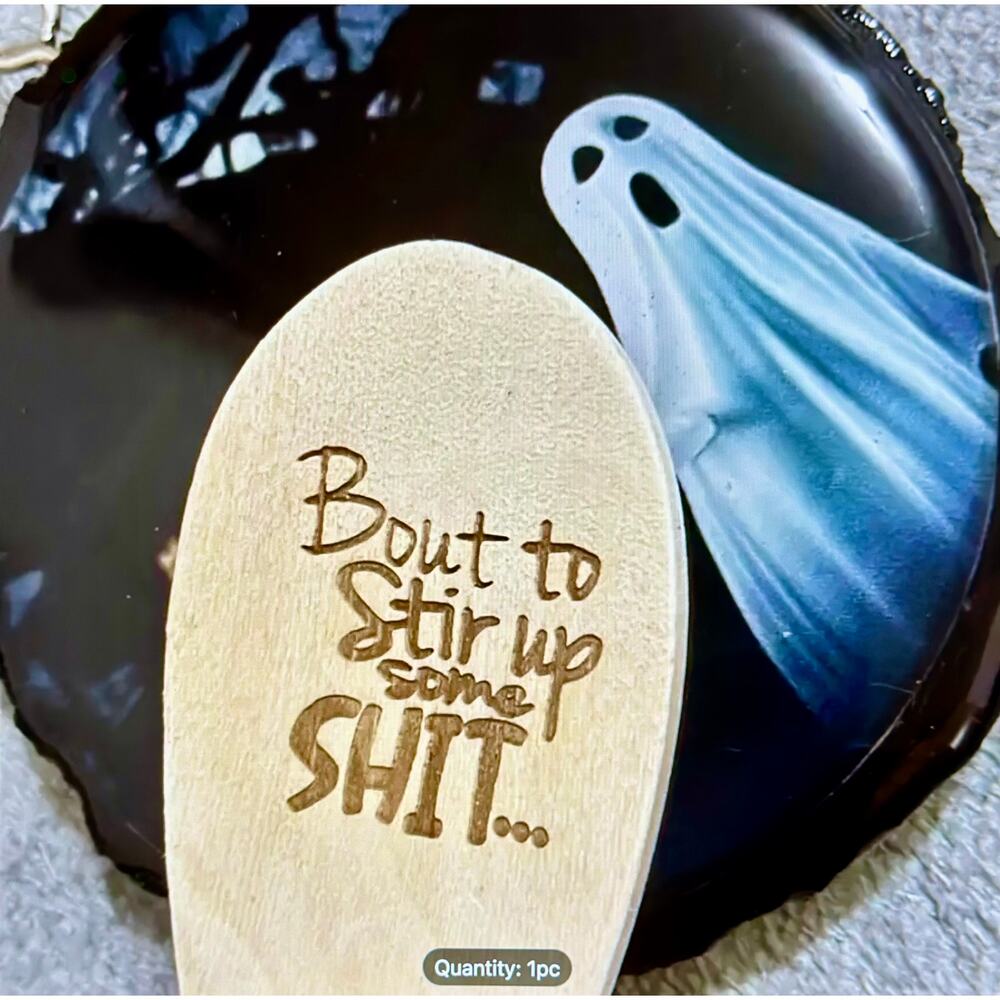 Funny Wooden Spoon Bout to Stir Up Some Sh*t Gift 12"